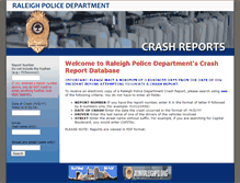 Tablet Screenshot of crash.raleighpd.org